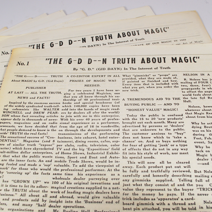 The G-D D-M Truth About Magic: Burling hull Complete File - Image 2