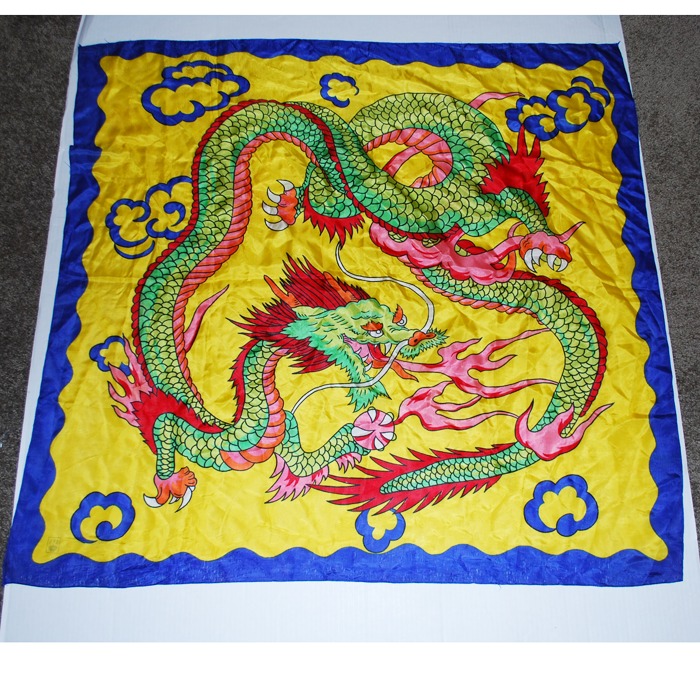 3 Silk King Studios 36 inch design silks: 2 dragons and one butterfly: one dragon particularly rare - Image 5