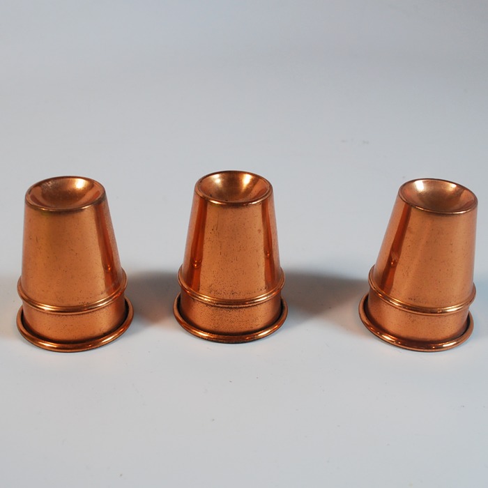 Miniature Solid Copper Cups and Balls circa 1940