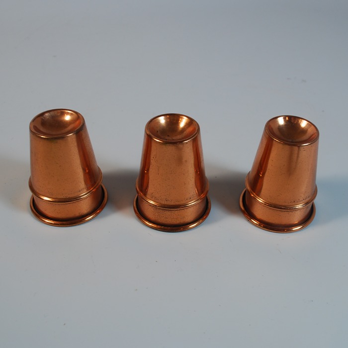 Miniature Solid Copper Cups and Balls circa 1940 - Image 2