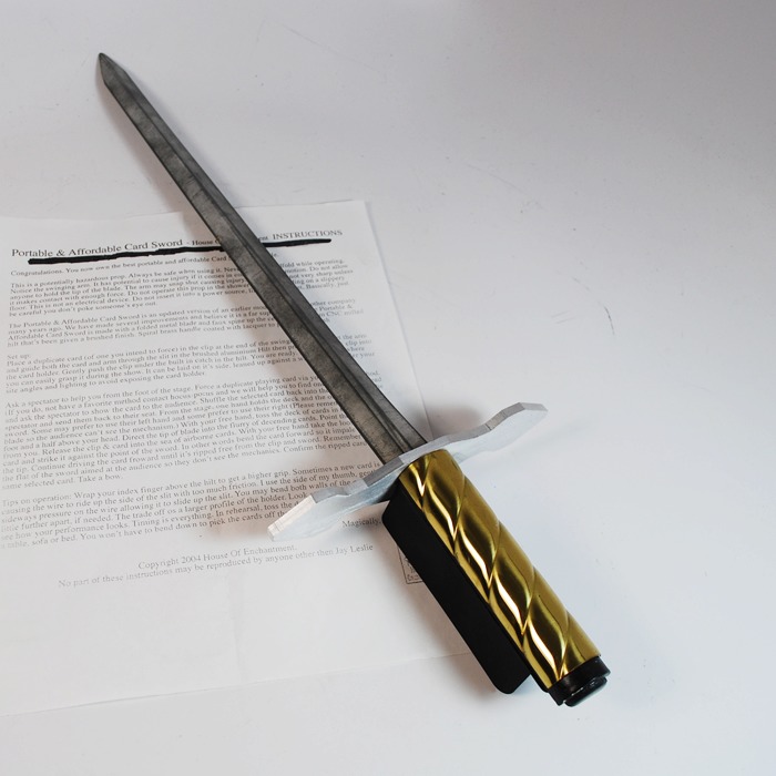 The Portable Affordable Card Sword by Jay Leslie