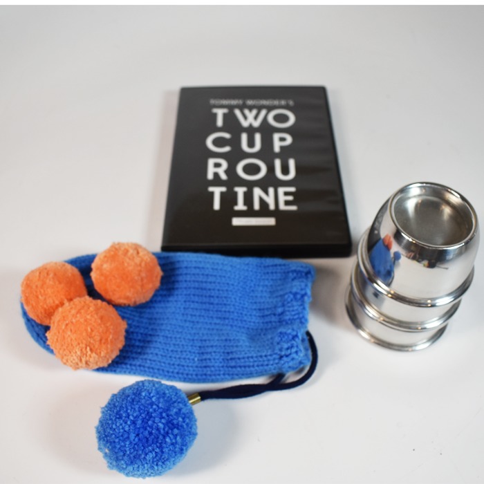 Johnny Thompson’s Personally owned Ramsay Cups from his estate with Auke van Dokkum accessories for Tommy Wonders two cup routine