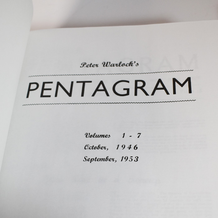 Peter Warlocks Pentagram in two large format books - Image 2