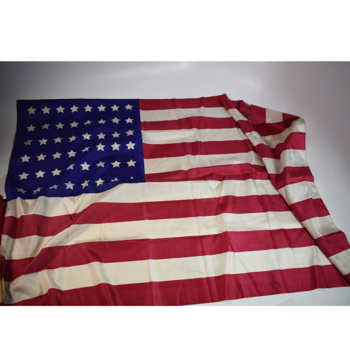 Abbott 7 Vintage International Flags including 48 star American Flag - Image 2