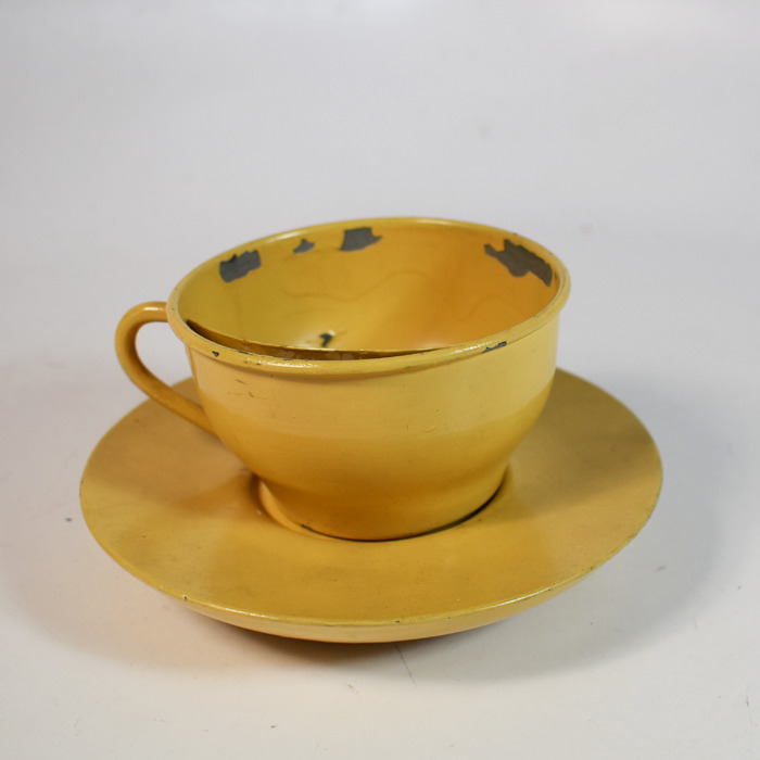 Vintage Confetti Cup and Saucer: circa 1930