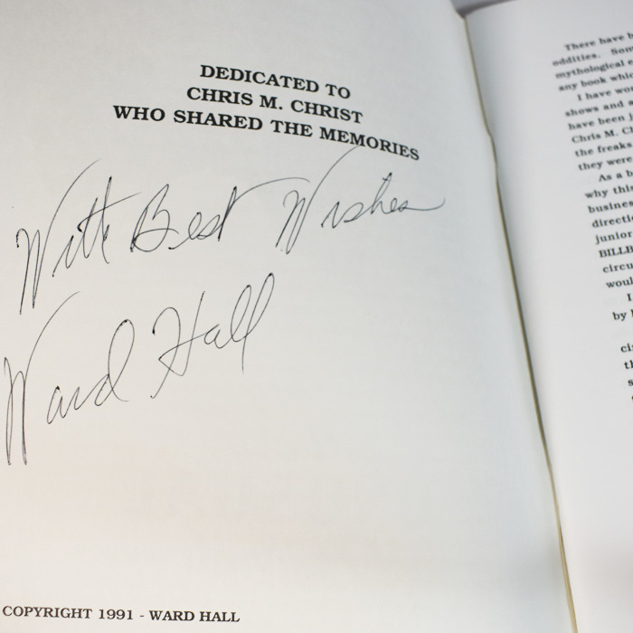 My Very Unusual Friends Book: Signed Ward Hall and his human oddity friends - Image 2