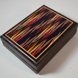 Mel Babcock Magnetic Card Box: Stunning colorful wood inlay