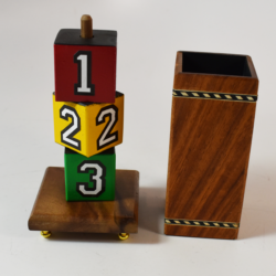 Babcock Mini ABC Blocks deluxe version exotic woods with inlay and brass feet