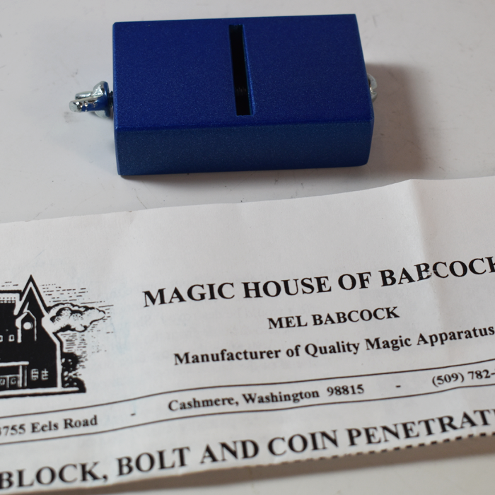 Babcock Block Bolt and Coin Penetration: painted version: half dollar size - Image 3