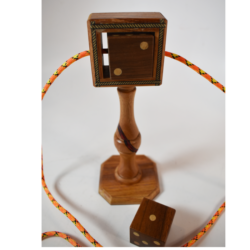 Mel Babcock Die and Cord Penetration: 8 inch exotic wood with inlay