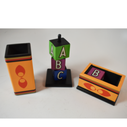 Babcock Miniature ABC Block and Flap Box Combination (painted version)