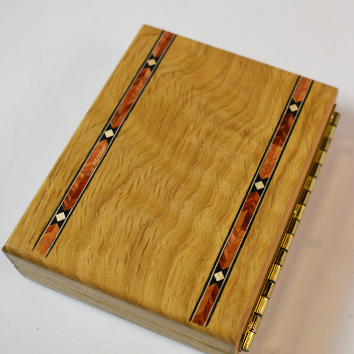 Mel Babcock Magnetic Card Box: exotic woods with inlay: simply stunning! - Image 3