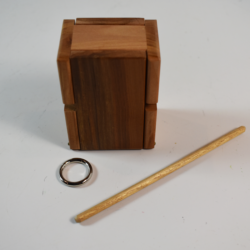 Mel Babcock Ring and Box: natural wood version