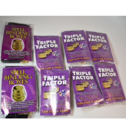 2 sets of Spellbinding Boxes and 6 of the Triple Factor effect: 8 total pieces!