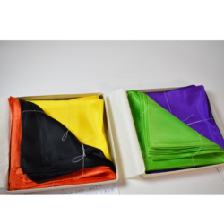Original Rice SKS Spectrum Silks: 49 twelve inch silks in 6 colors: new old store stock