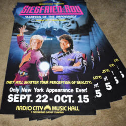 15 copies Siegfried and Roy 1989 Radio City Music Hall Poster: unused condition