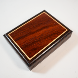 Mel Babcock Magnetic Card Box: exotic woods with inlay: simply stunning!